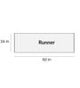 Green Solid Microfiber 5 ft x 2 ft Machine Made Runner