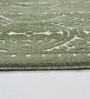 Green Vintage Polyester 6 x 9 Feet Machine Made Carpet