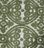Green Vintage Polyester 6 x 9 Feet Machine Made Carpet