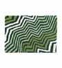 Green Geometric Polyester AntiSkid Bathmat