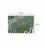 Green Geometric Polyester AntiSkid Bathmat