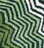 Green Geometric Polyester AntiSkid Bathmat