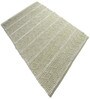 Green Geometrical Cotton Hand Woven Carpet