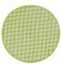 Green Geometrical Cotton 6 ft x 6 ft Hand Woven Picnic Mats