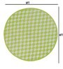 Green Geometrical Cotton 6 ft x 6 ft Hand Woven Picnic Mats