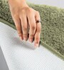 Green Solidal Microfiber 3 x 5 Feet Machine Made Carpet