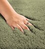 Green Solidal Microfiber 3 x 5 Feet Machine Made Carpet