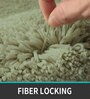 Green Solidal Microfiber 3 x 5 Feet Machine Made Carpet