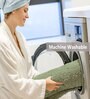 Green Solidal Microfiber 3 x 5 Feet Machine Made Carpet