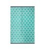 Green Geometrical Polyproylene 4 ft x 6 ft Machine Made Picnic  Mats