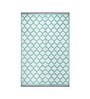 Green Geometrical Polyproylene 4 ft x 6 ft Machine Made Picnic  Mats