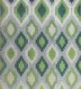 Green Geometrical Polyproylene 6 ft x 6 ft Machine Made Picnic  Mats