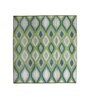 Green Geometrical Polyproylene 6 ft x 6 ft Machine Made Picnic  Mats