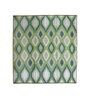 Green Geometrical Polyproylene 6 ft x 6 ft Machine Made Picnic  Mats