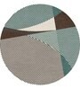 Green Geometrical Wool 5 ft x 5 ft Hand Tufted Carpet