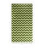 Green Geometrical Wool 5 ft X 8 ft Flat Weaves