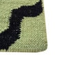 Green Geometrical Wool 5 ft X 8 ft Flat Weaves