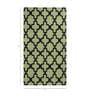 Green Geometrical Wool 5 ft X 8 ft Flat Weaves