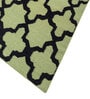 Green Geometrical Wool 5 ft X 8 ft Flat Weaves