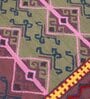 Multicolor Geometrical Wool and Cotton 5 x 8 Feet Hand tufted Carpet