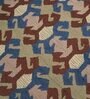 Multicolor Geometrical Wool and Cotton 5 x 8 Feet Hand tufted Carpet