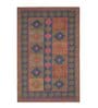 Multicolor Geometrical Wool and Cotton 5 x 8 Feet Hand tufted Carpet