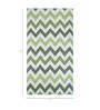 Green Geometrical Wool and Viscose 5 ft X 8 ft Rectangle Flat Weaves