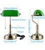 Green Glass Bankers Lamp Desk Lamp Retro Pull Chain Switch Table Lamp