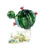 Green Glass Cactus Shaped Showpeice
