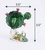 Green Glass Cactus Shaped Showpeice