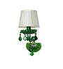 Green Glass Uplight Wall Scones