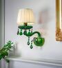 Green Glass Uplight Wall Scones
