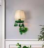 Green Glass Uplight Wall Scones