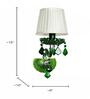 Green Glass Uplight Wall Scones