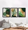 Green & Gold Botanical Wall Art Framed Set of 3