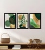 Green & Gold Botanical Wall Art Framed Set of 3