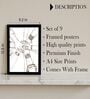Motivational Office Wall Art Framed Set of 9
