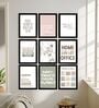 Motivational Office Wall Art Framed Set of 9
