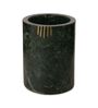 Green Green Marble With Brass Inlay Cutlery Holder