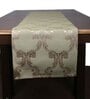 Green Hallway Damasc Cotton Jacquard (84 x 13) Table Runner