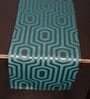 Green Hallway Geometric Cotton Jacquard (84 x 13) Table Runner