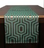 Green Hallway Geometric Cotton Jacquard (96 x 13) Table Runner