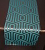 Green Hallway Geometric Cotton Jacquard (96 x 13) Table Runner