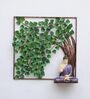 Green Iron Budha With Tree Wall Art
