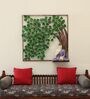 Green Iron Budha With Tree Wall Art