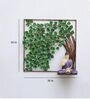 Green Iron Budha With Tree Wall Art