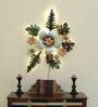 Green Iron Leafs And Flower Metal Wall Art