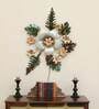Green Iron Leafs And Flower Metal Wall Art