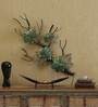 Wrought Iron Decorative Tree Wall Art With LED In Green