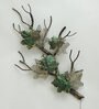 Wrought Iron Decorative Tree Wall Art With LED In Green